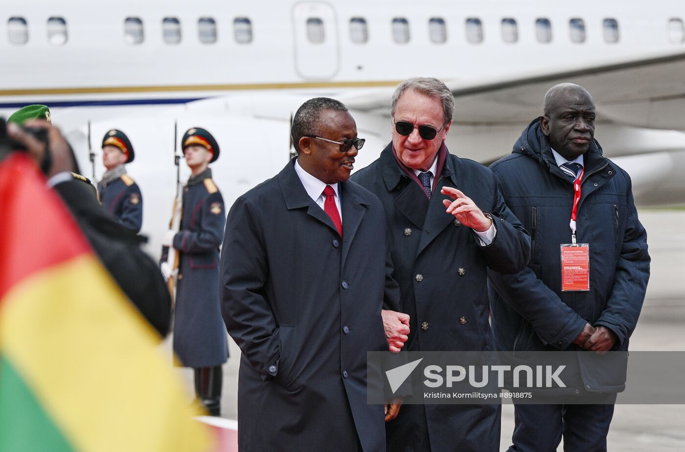 Arrival of President of the Republic of Guinea-Bissau Umaro Sissoco Embalo in Moscow for 80th anniversary of Victory