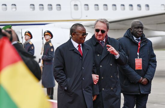 Arrival of President of the Republic of Guinea-Bissau Umaro Sissoco Embalo in Moscow for 80th anniversary of Victory
