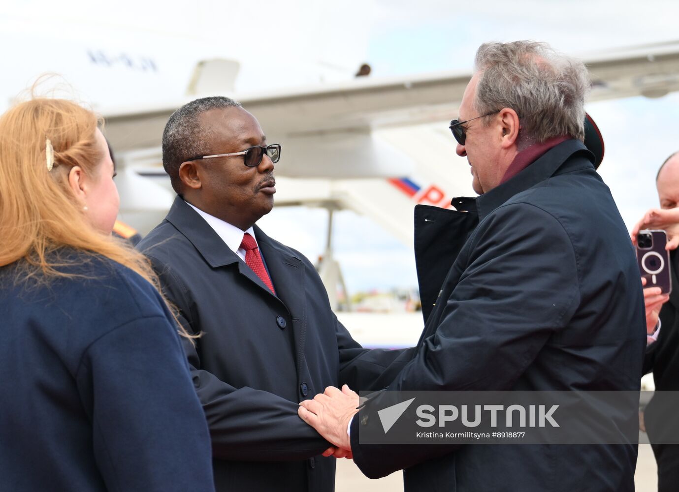 Arrival of President of the Republic of Guinea-Bissau Umaro Sissoco Embalo in Moscow for 80th anniversary of Victory