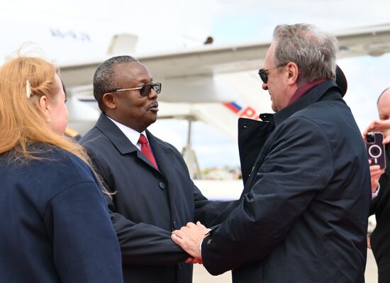 Arrival of President of the Republic of Guinea-Bissau Umaro Sissoco Embalo in Moscow for 80th anniversary of Victory