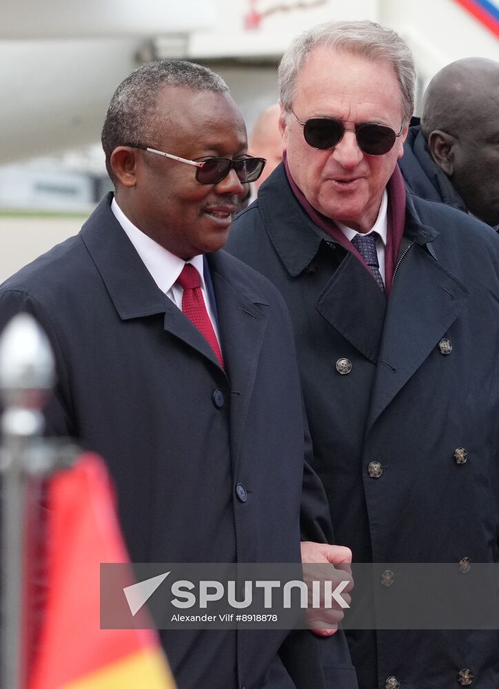 Arrival of President of the Republic of Guinea-Bissau Umaro Sissoco Embalo in Moscow for 80th anniversary of Victory