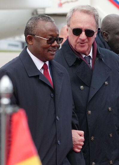 Arrival of President of the Republic of Guinea-Bissau Umaro Sissoco Embalo in Moscow for 80th anniversary of Victory