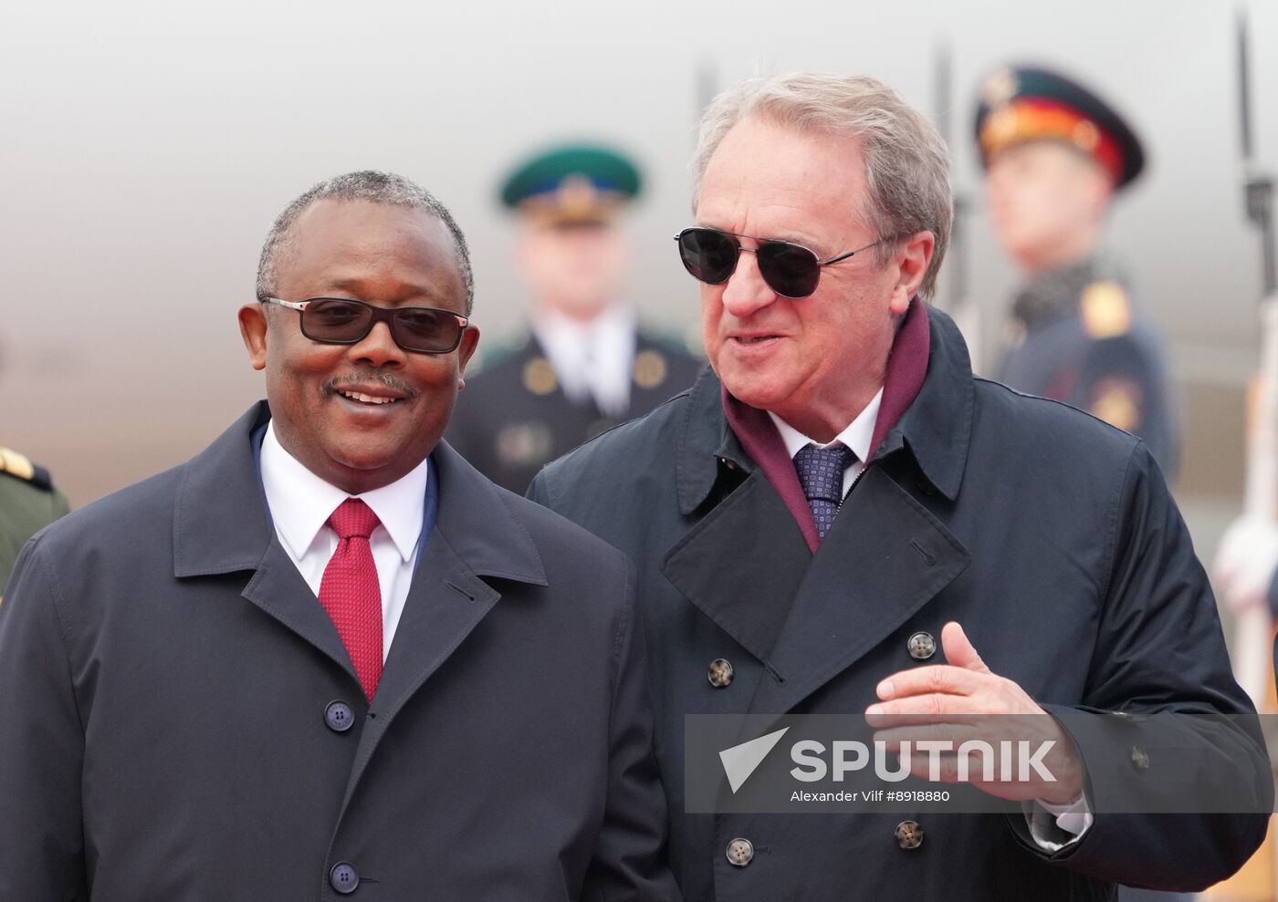 Arrival of President of the Republic of Guinea-Bissau Umaro Sissoco Embalo in Moscow for 80th anniversary of Victory