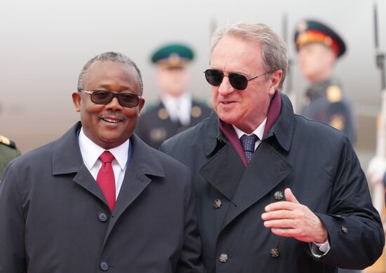 Arrival of President of the Republic of Guinea-Bissau Umaro Sissoco Embalo in Moscow for 80th anniversary of Victory