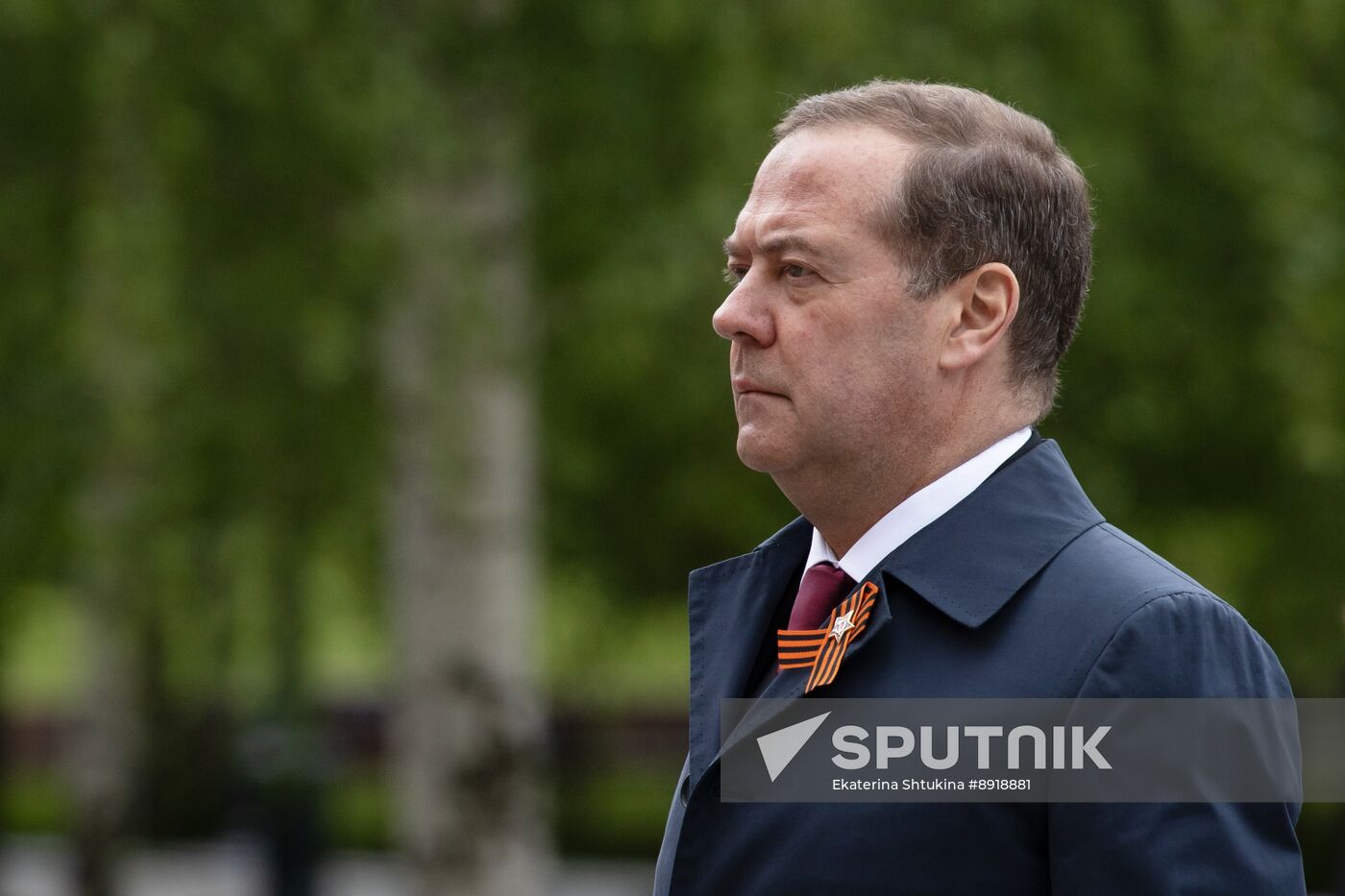 Russia Medvedev WWII Anniversary Wreath Laying