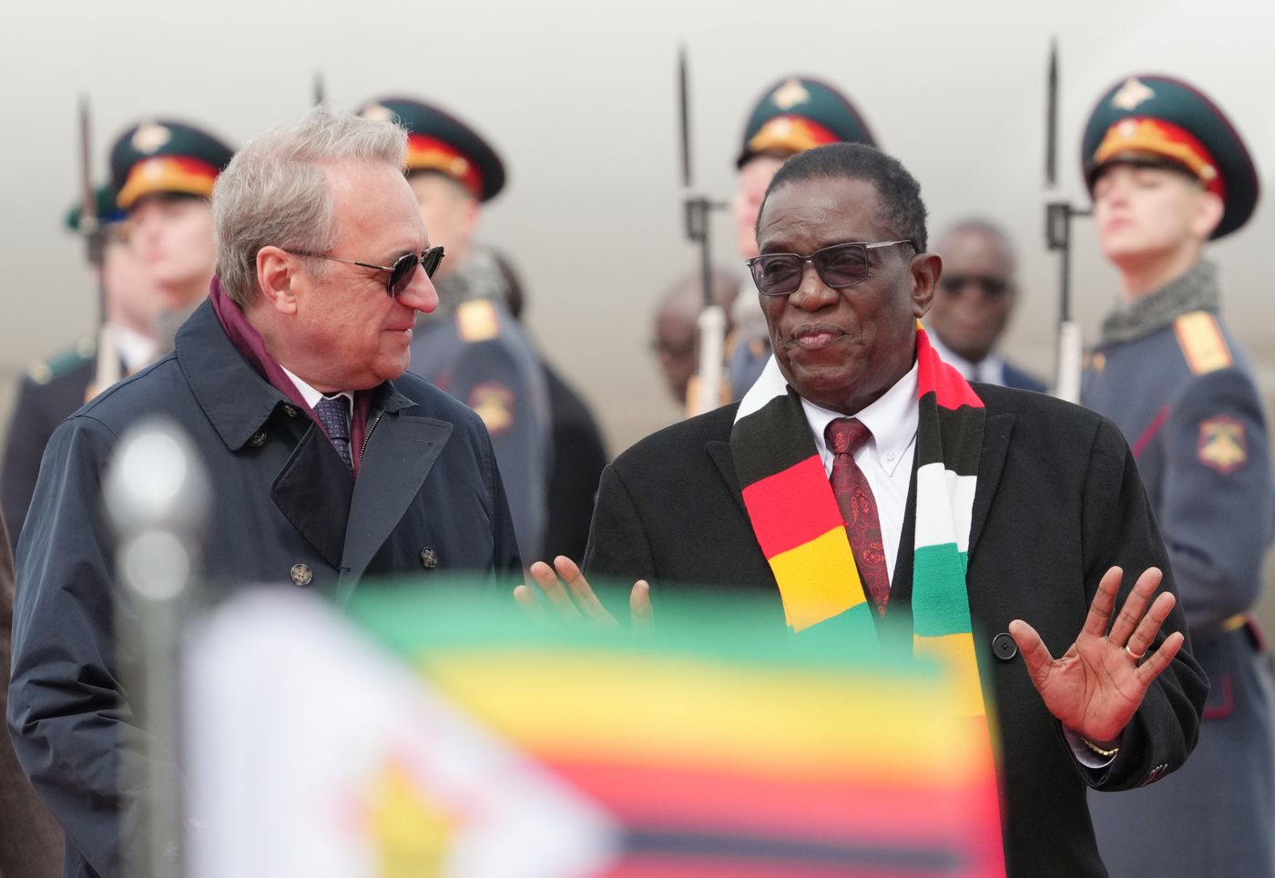 Arrival of President of the Republic of Zimbabwe Emmerson Mnangagwa in Moscow for 80th anniversary of Victory