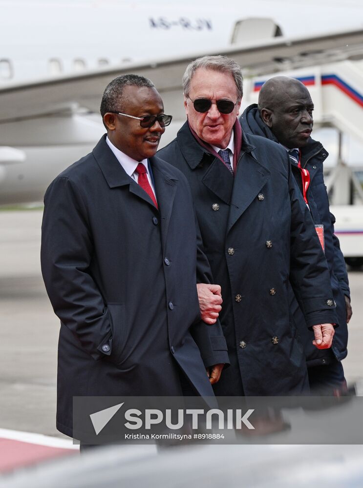 Arrival of President of the Republic of Guinea-Bissau Umaro Sissoco Embalo in Moscow for 80th anniversary of Victory