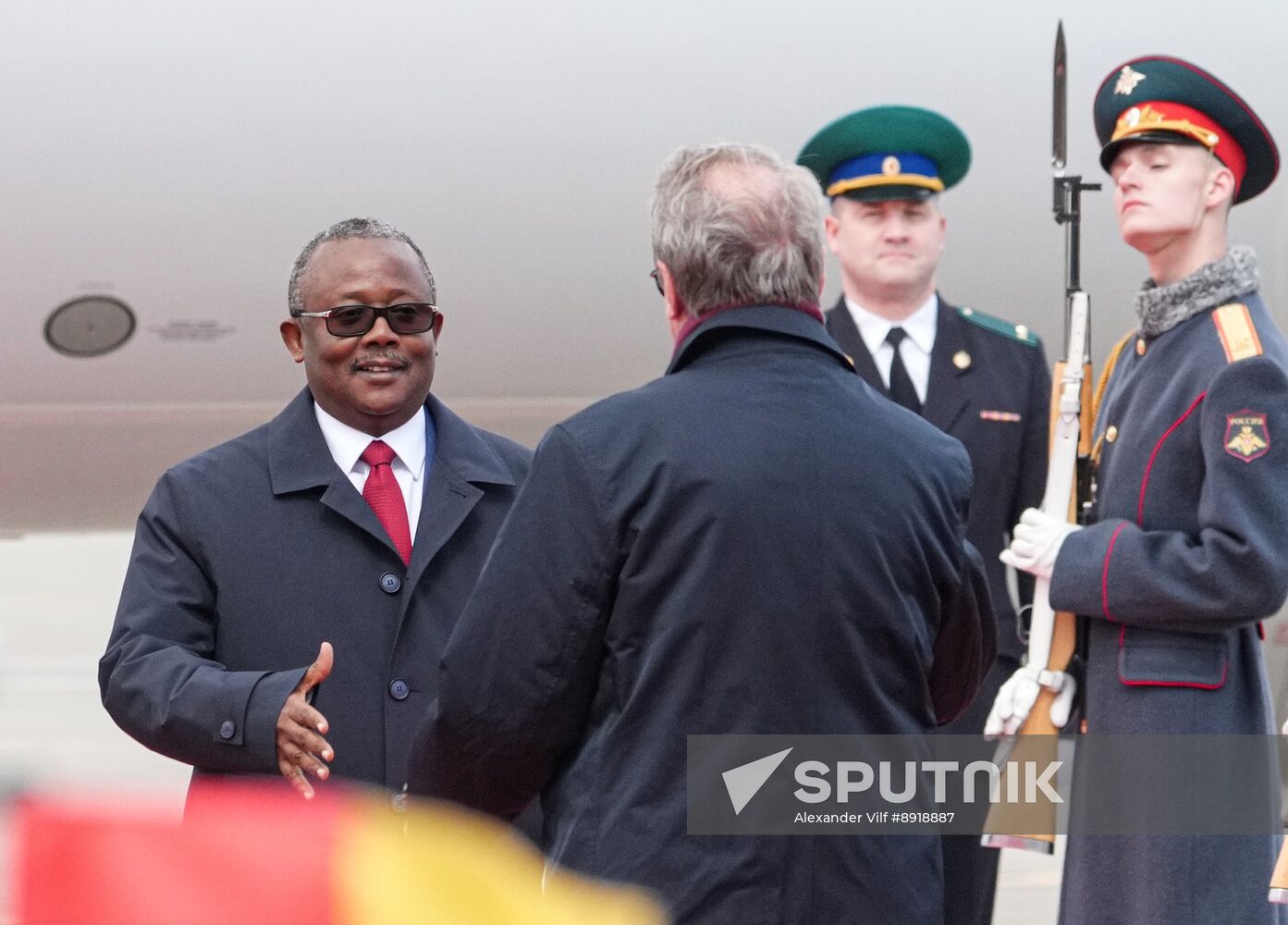 Arrival of President of the Republic of Guinea-Bissau Umaro Sissoco Embalo in Moscow for 80th anniversary of Victory
