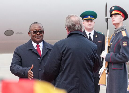 Arrival of President of the Republic of Guinea-Bissau Umaro Sissoco Embalo in Moscow for 80th anniversary of Victory
