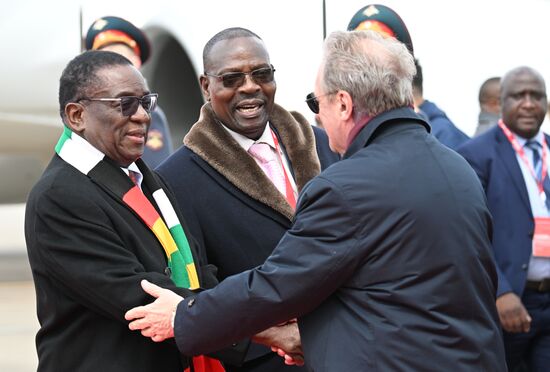 Arrival of President of the Republic of Zimbabwe Emmerson Mnangagwa in Moscow for 80th anniversary of Victory