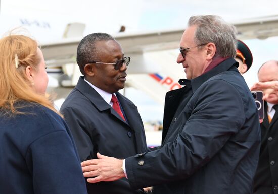 Arrival of President of the Republic of Guinea-Bissau Umaro Sissoco Embalo in Moscow for 80th anniversary of Victory