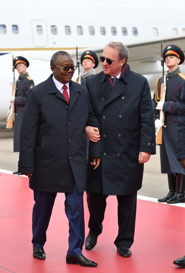 Arrival of President of the Republic of Guinea-Bissau Umaro Sissoco Embalo in Moscow for 80th anniversary of Victory