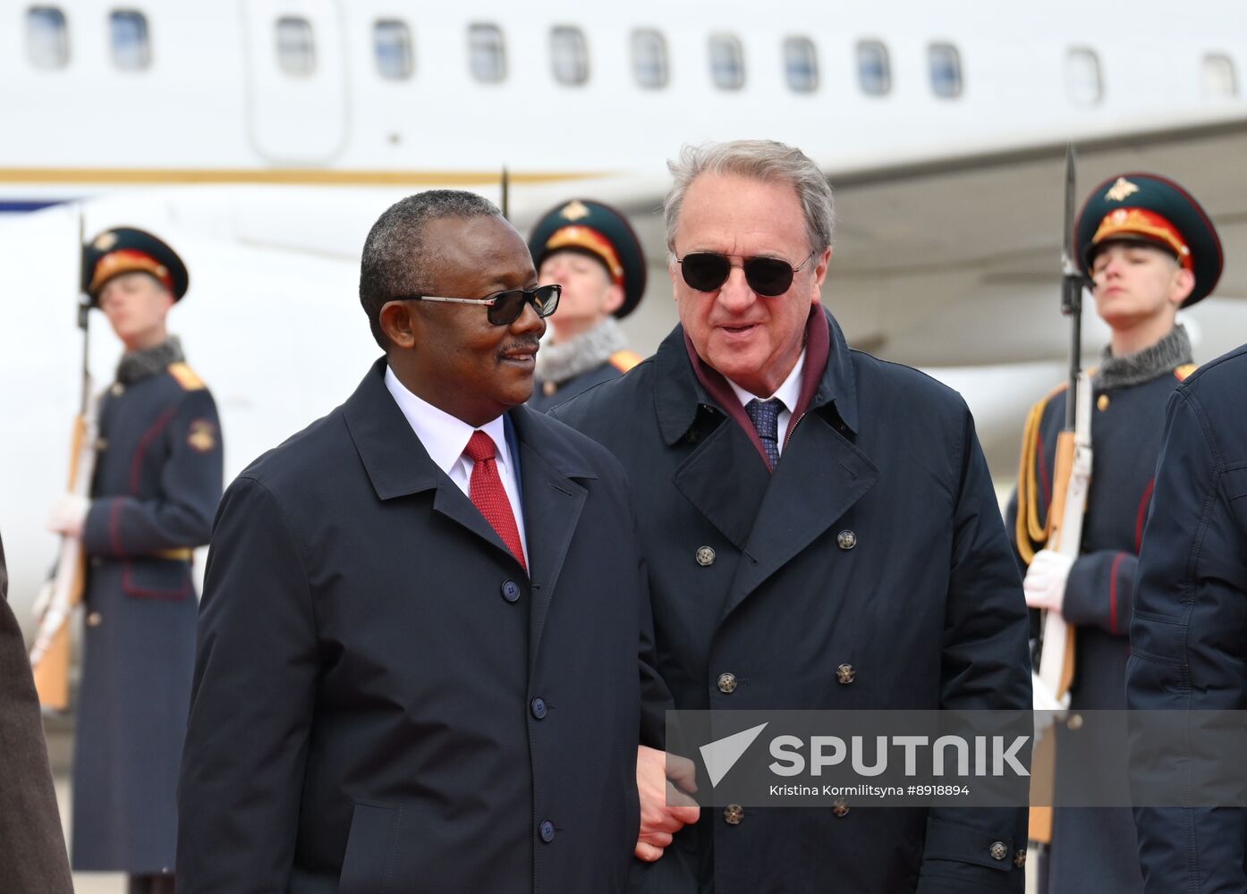 Arrival of President of the Republic of Guinea-Bissau Umaro Sissoco Embalo in Moscow for 80th anniversary of Victory