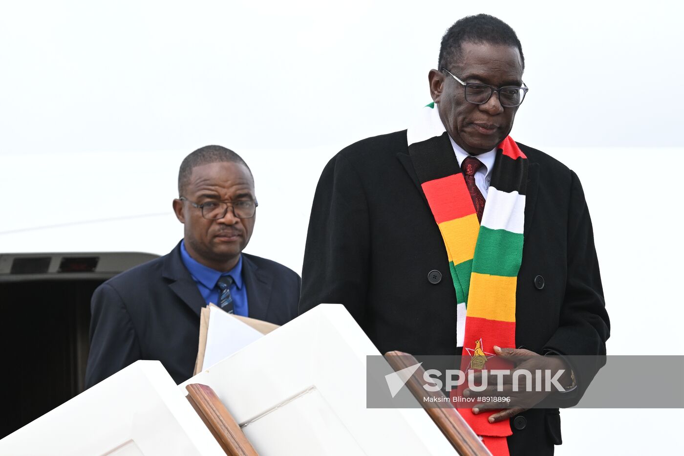 Arrival of President of the Republic of Zimbabwe Emmerson Mnangagwa in Moscow for 80th anniversary of Victory