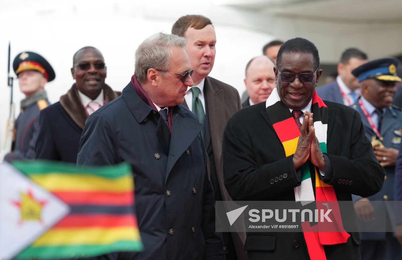 Arrival of President of the Republic of Zimbabwe Emmerson Mnangagwa in Moscow for 80th anniversary of Victory