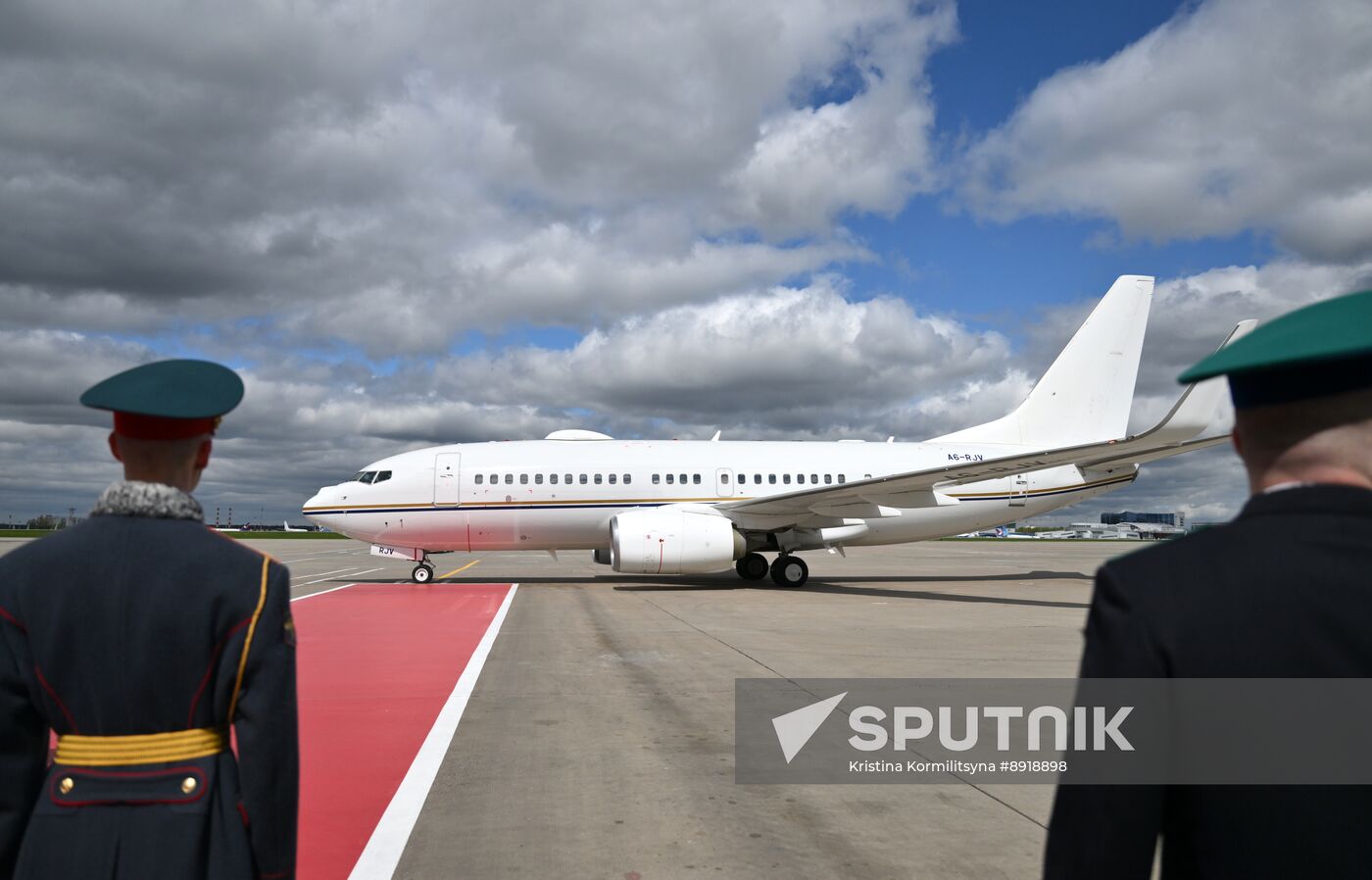 Arrival of President of the Republic of Guinea-Bissau Umaro Sissoco Embalo in Moscow for 80th anniversary of Victory