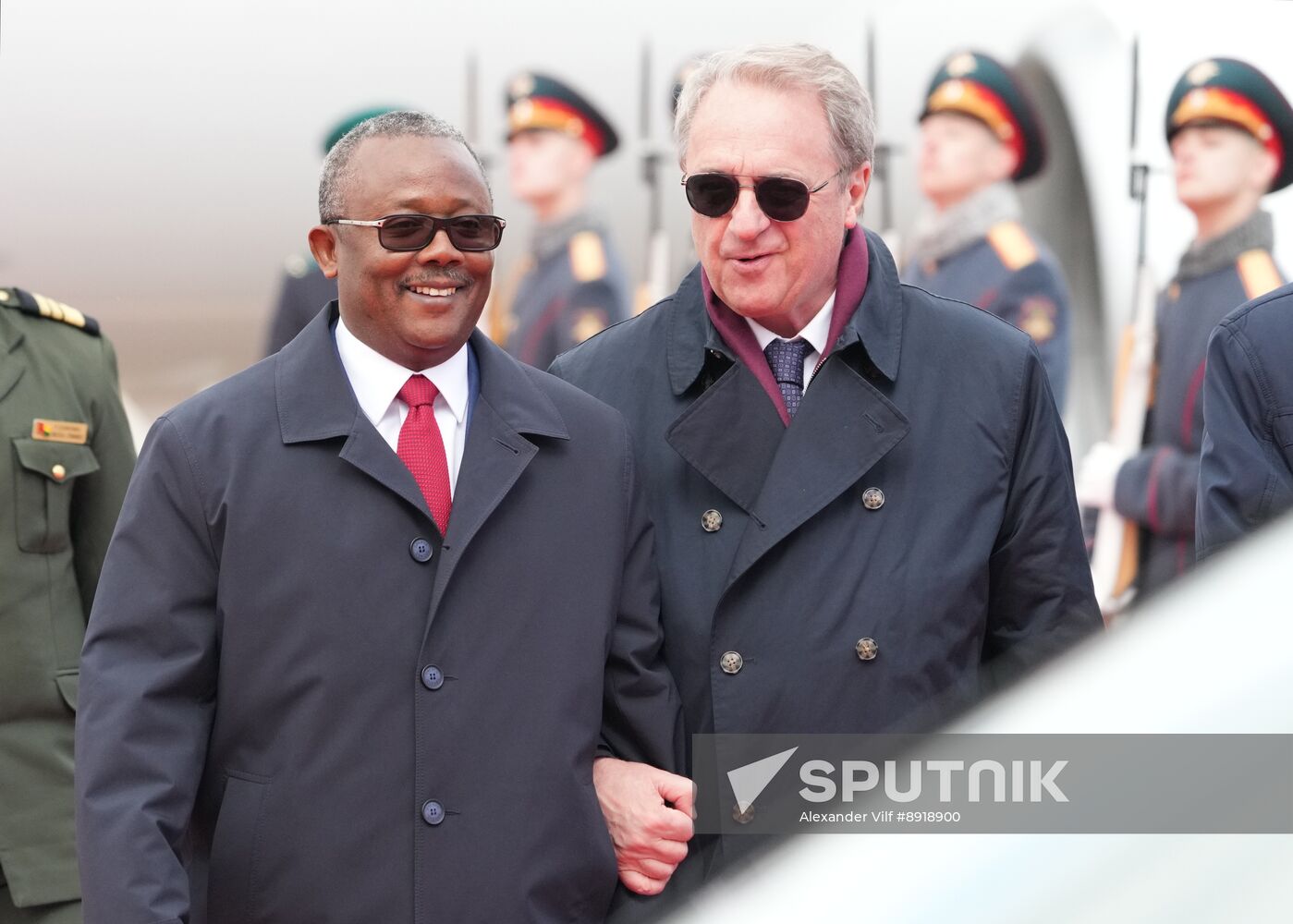 Arrival of President of the Republic of Guinea-Bissau Umaro Sissoco Embalo in Moscow for 80th anniversary of Victory