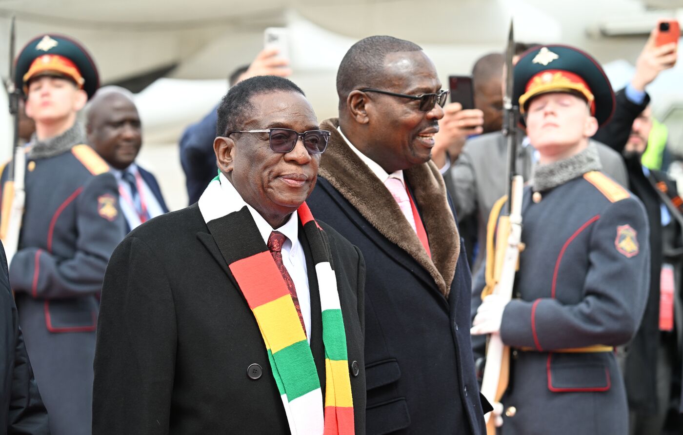 Arrival of President of the Republic of Zimbabwe Emmerson Mnangagwa in Moscow for 80th anniversary of Victory