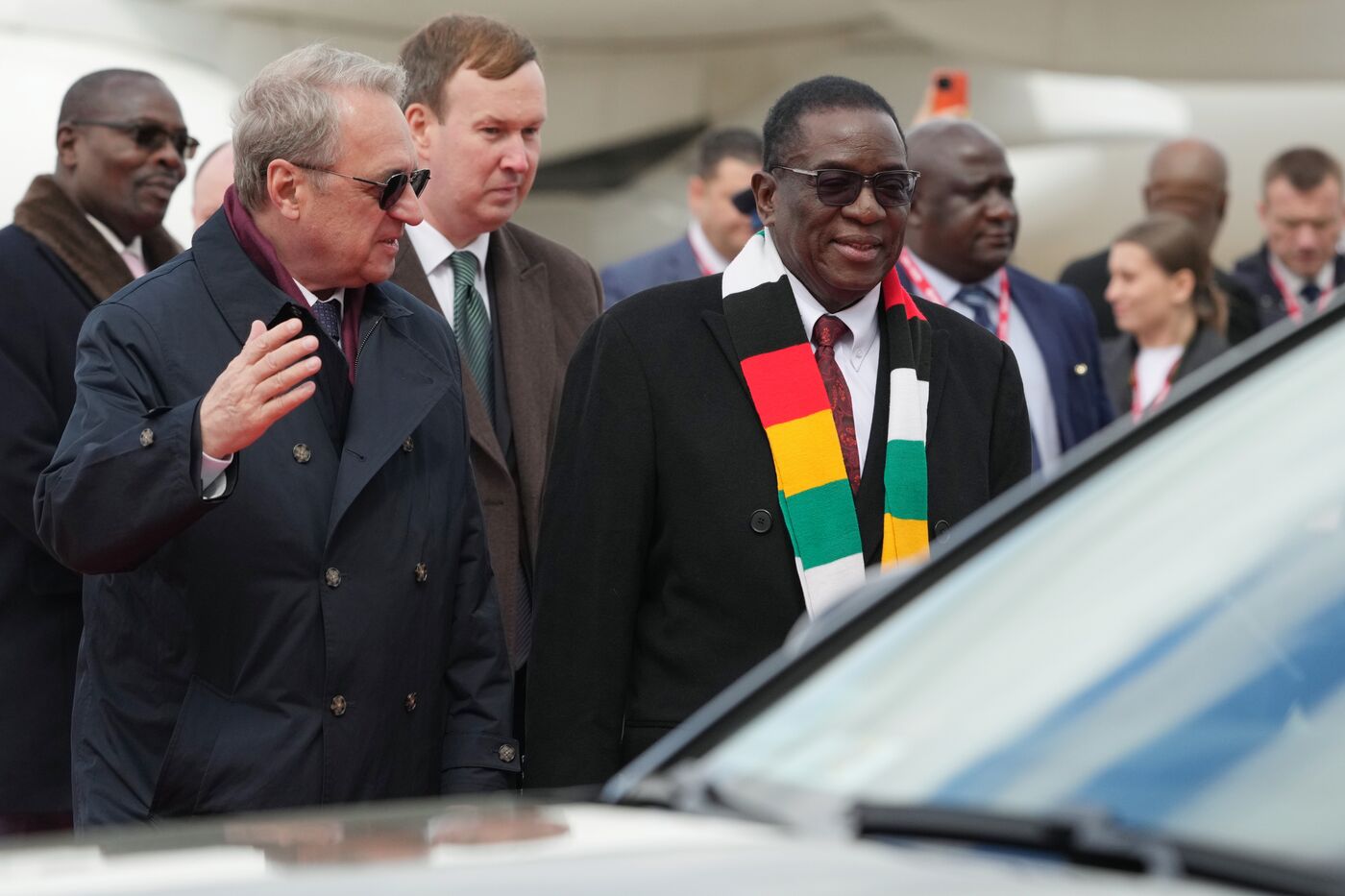 Arrival of President of the Republic of Zimbabwe Emmerson Mnangagwa in Moscow for 80th anniversary of Victory