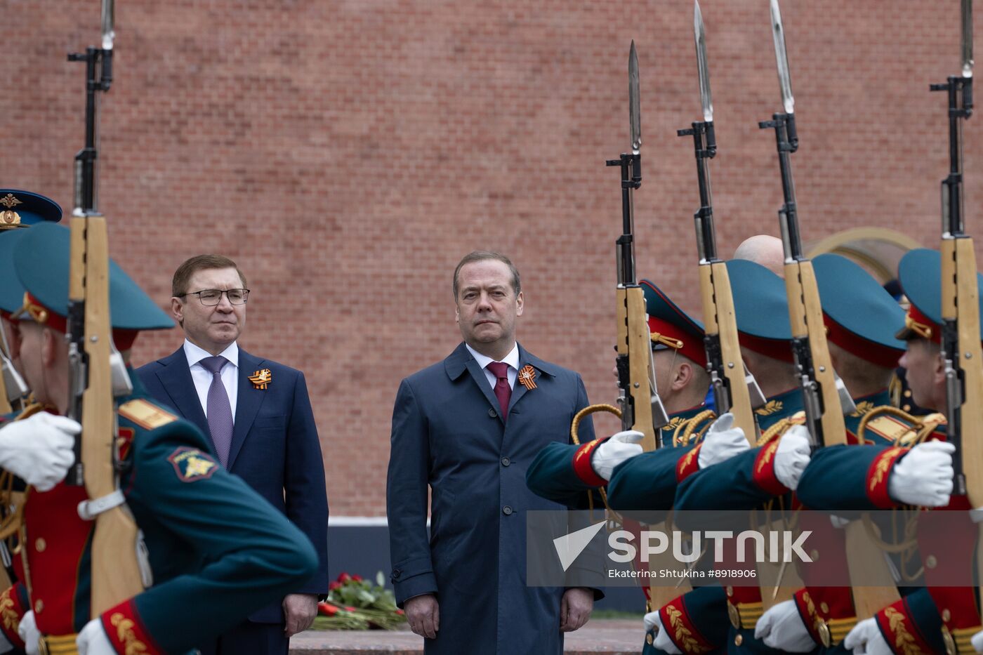 Russia Medvedev WWII Anniversary Wreath Laying