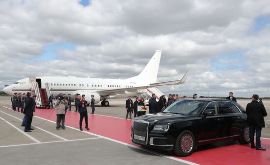 Arrival of President of the Republic of Zimbabwe Emmerson Mnangagwa in Moscow for 80th anniversary of Victory