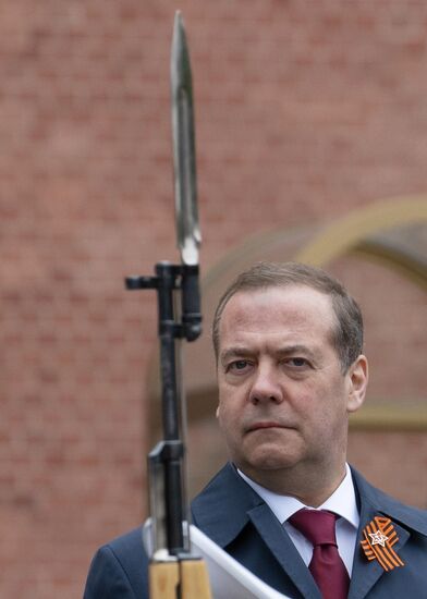 Russia Medvedev WWII Anniversary Wreath Laying