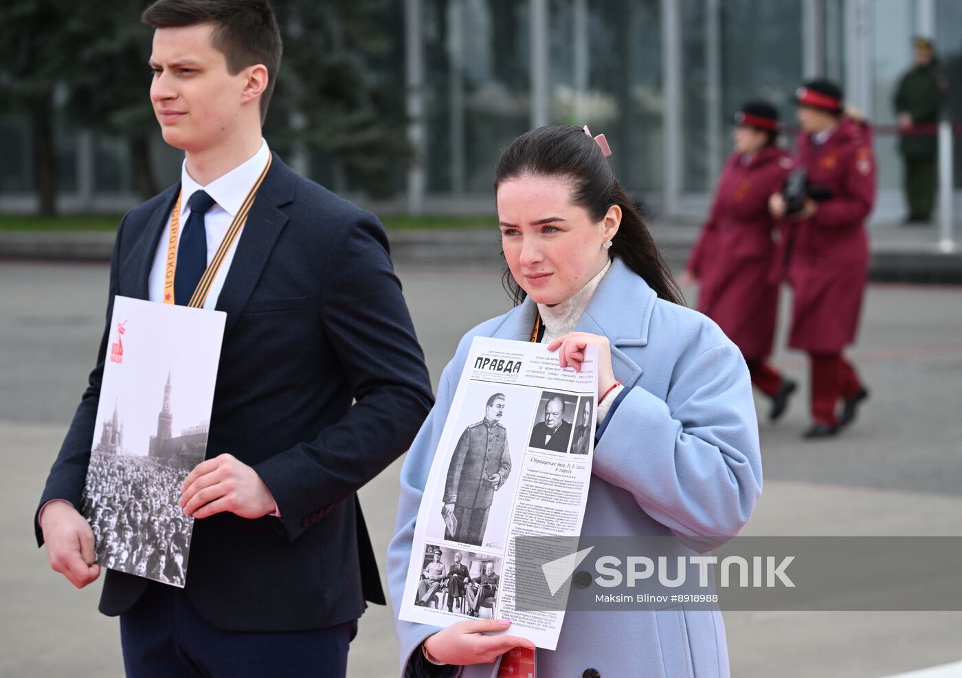Arrival of President of Belarus Alexander Lukashenko in Moscow for 80th anniversary of Victory