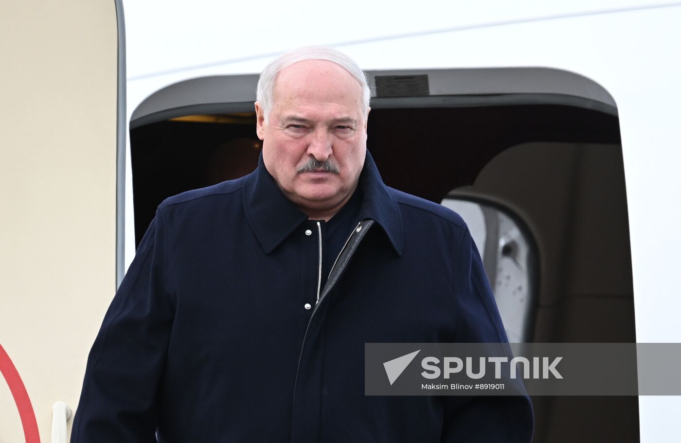 Arrival of President of Belarus Alexander Lukashenko in Moscow for 80th anniversary of Victory