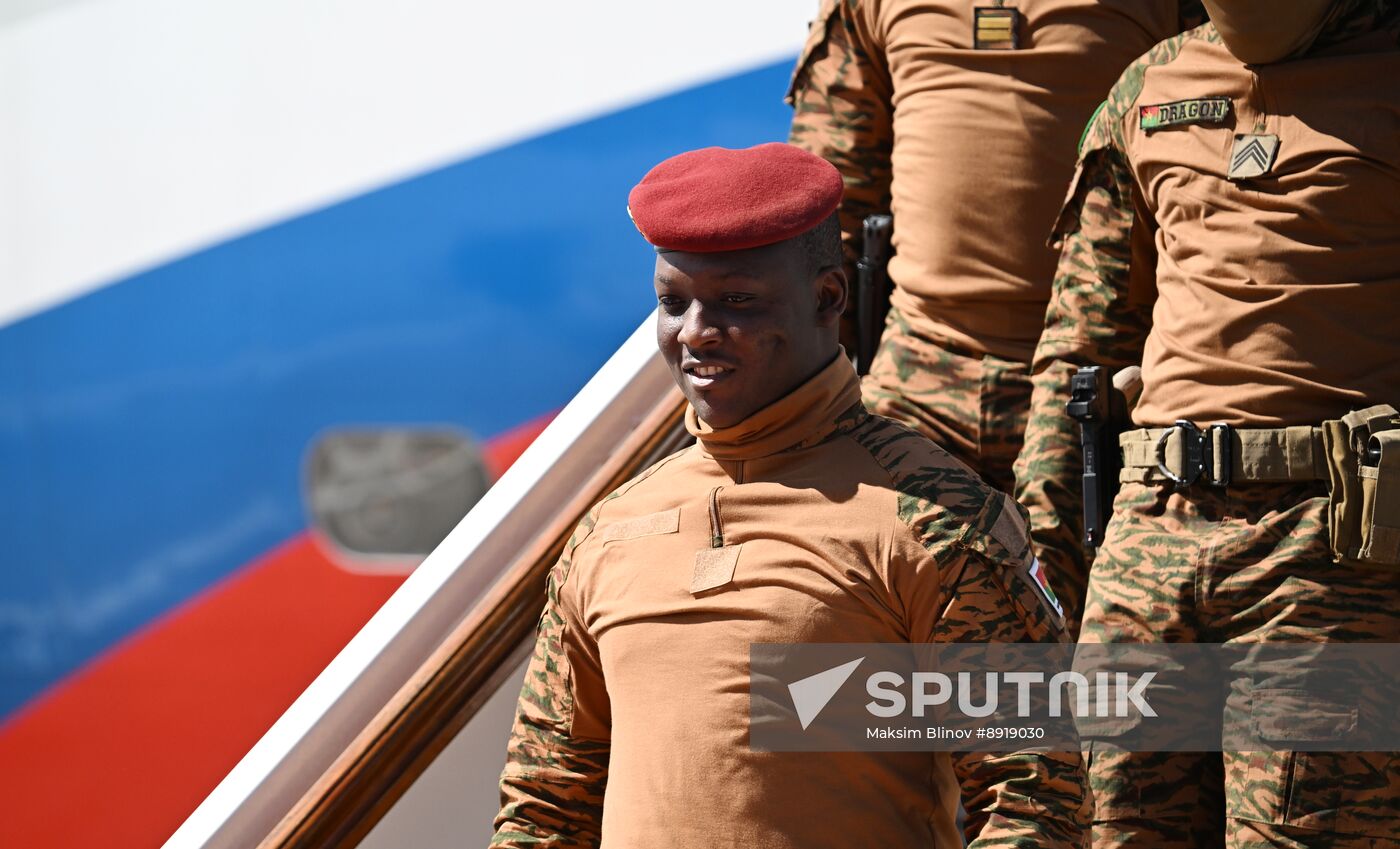 Arrival of President of Burkina Faso Ibrahim Traore in Moscow for 80th anniversary of Victory