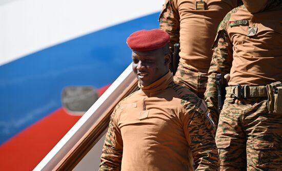 Arrival of President of Burkina Faso Ibrahim Traore in Moscow for 80th anniversary of Victory
