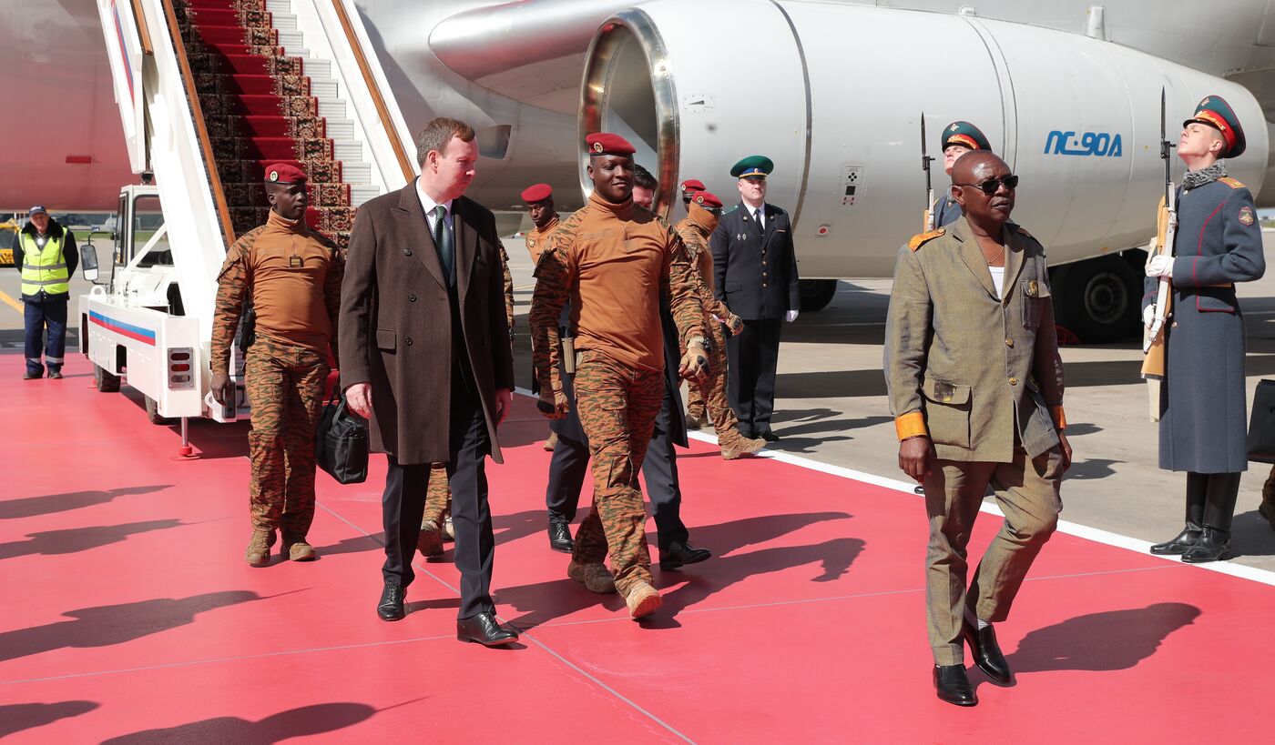 Arrival of President of Burkina Faso Ibrahim Traore in Moscow for 80th anniversary of Victory