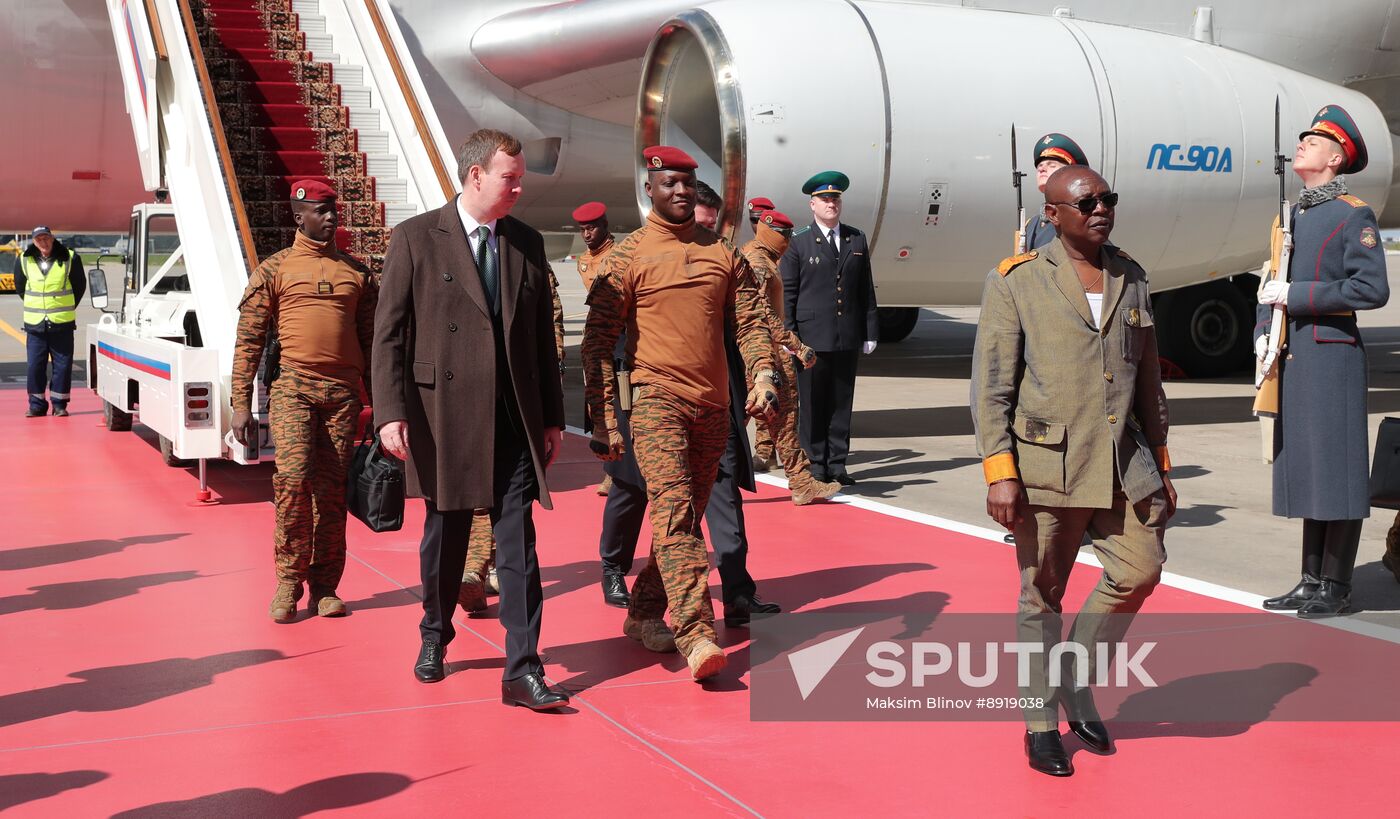 Arrival of President of Burkina Faso Ibrahim Traore in Moscow for 80th anniversary of Victory