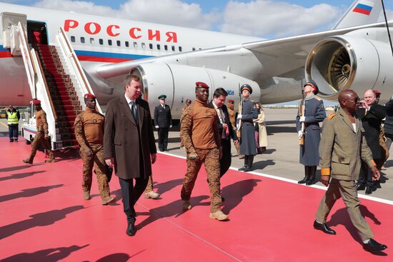 Arrival of President of Burkina Faso Ibrahim Traore in Moscow for 80th anniversary of Victory