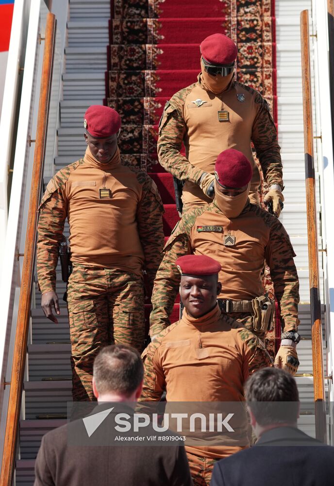 Arrival of President of Burkina Faso Ibrahim Traore in Moscow for 80th anniversary of Victory