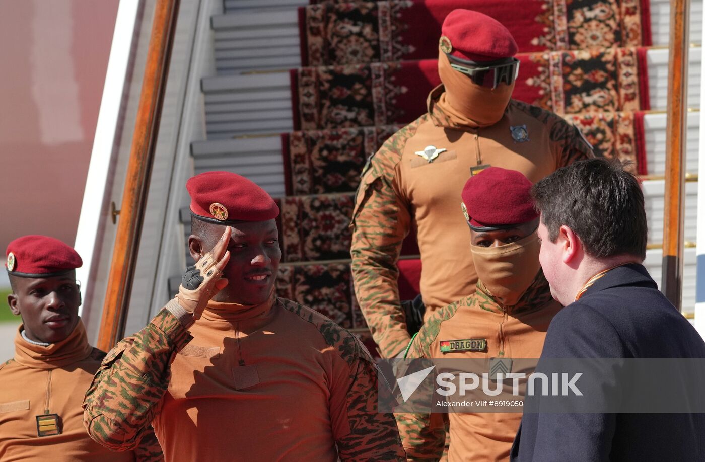 Arrival of President of Burkina Faso Ibrahim Traore in Moscow for 80th anniversary of Victory
