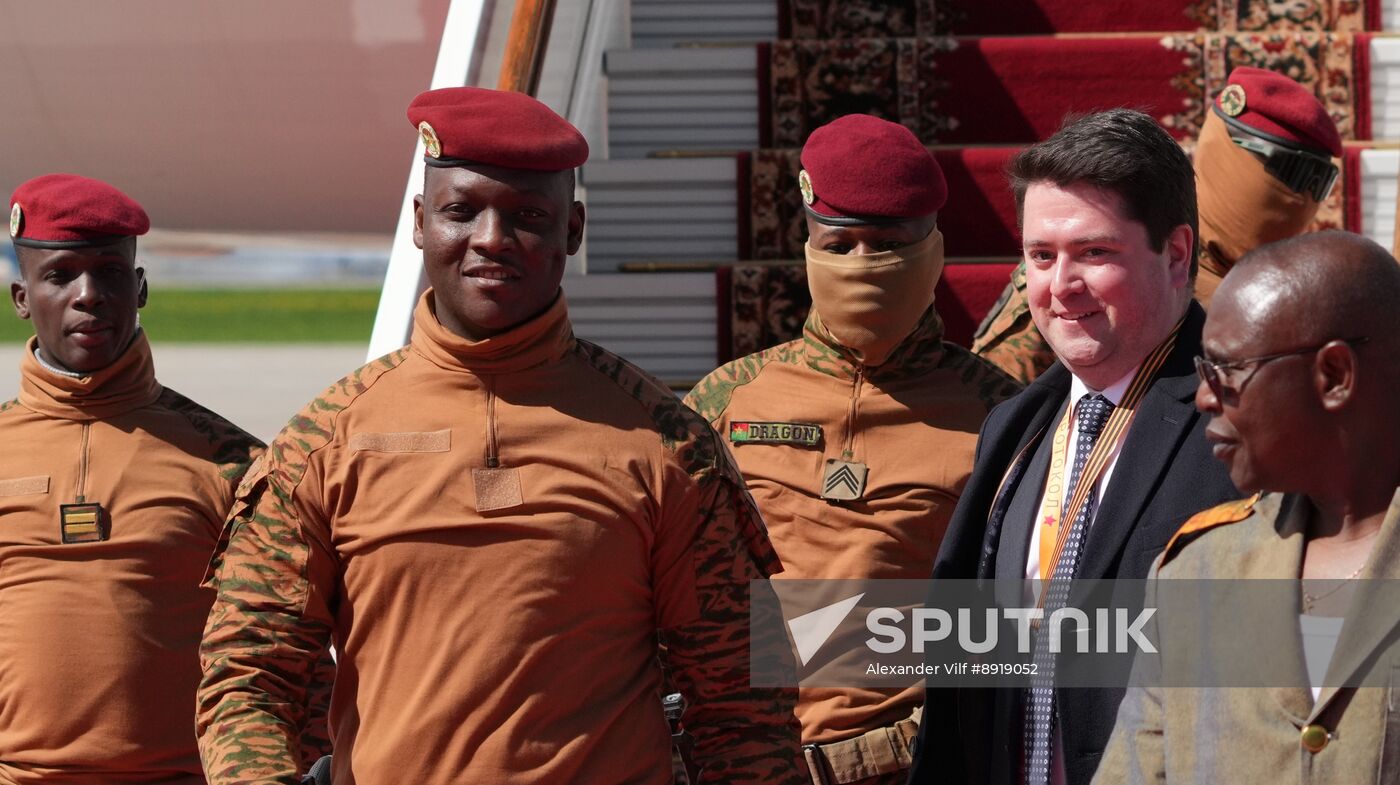 Arrival of President of Burkina Faso Ibrahim Traore in Moscow for 80th anniversary of Victory