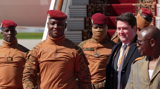 Arrival of President of Burkina Faso Ibrahim Traore in Moscow for 80th anniversary of Victory