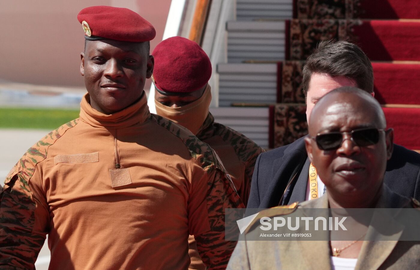 Arrival of President of Burkina Faso Ibrahim Traore in Moscow for 80th anniversary of Victory