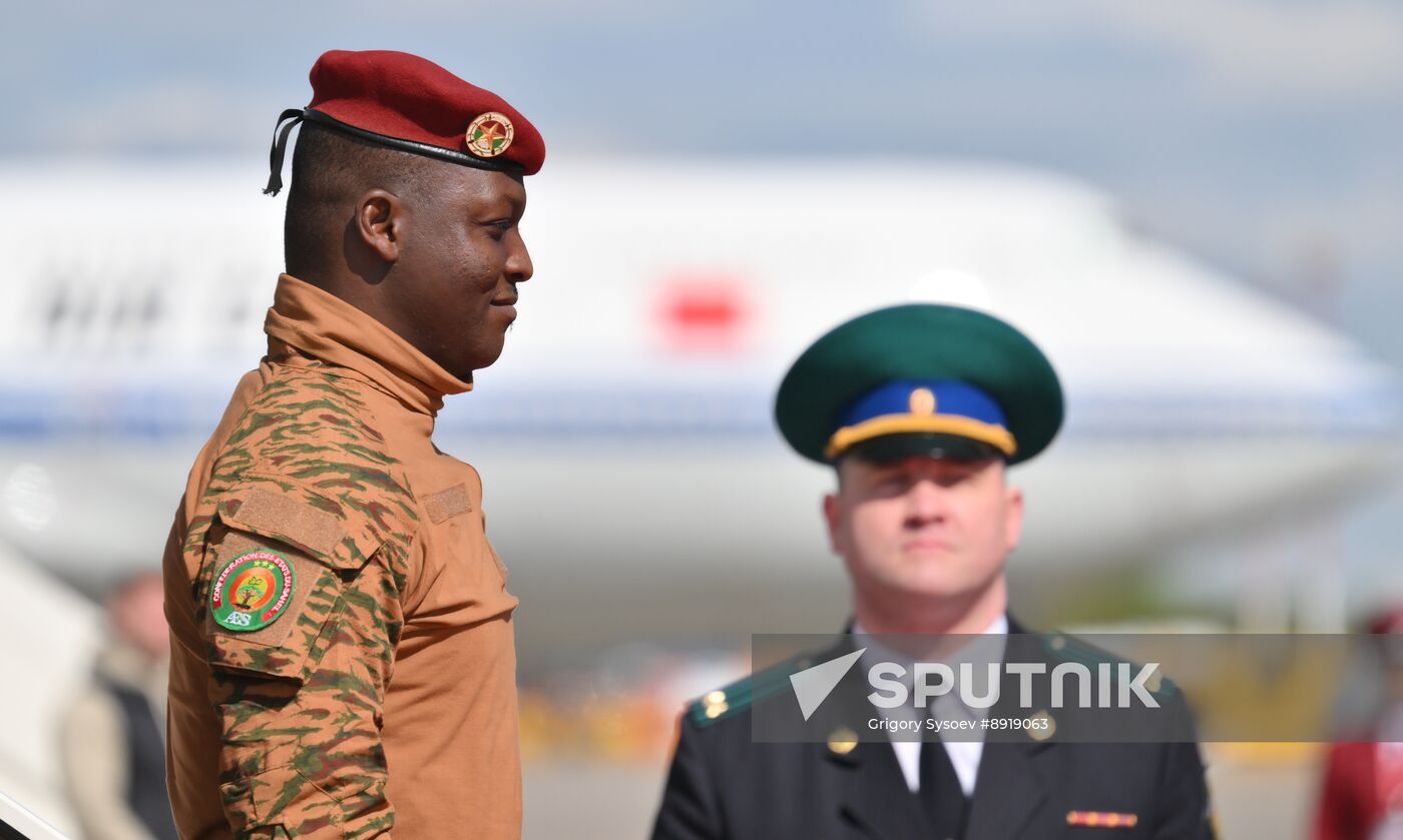 Arrival of President of Burkina Faso Ibrahim Traore in Moscow for 80th anniversary of Victory