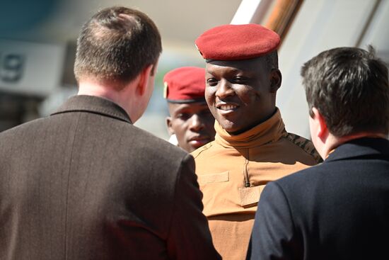 Arrival of President of Burkina Faso Ibrahim Traore in Moscow for 80th anniversary of Victory