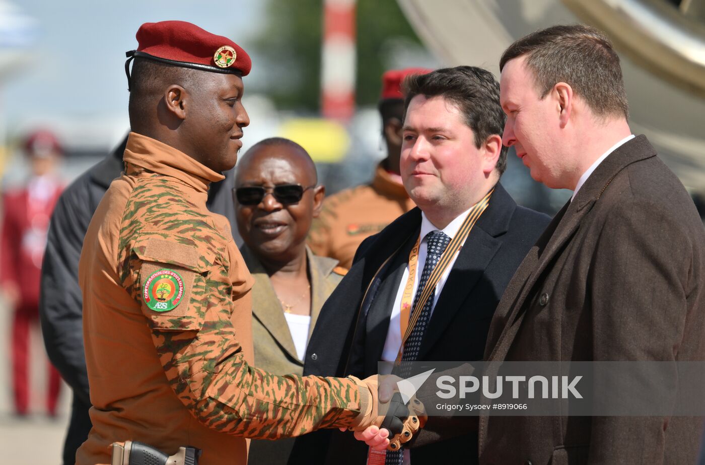 Arrival of President of Burkina Faso Ibrahim Traore in Moscow for 80th anniversary of Victory