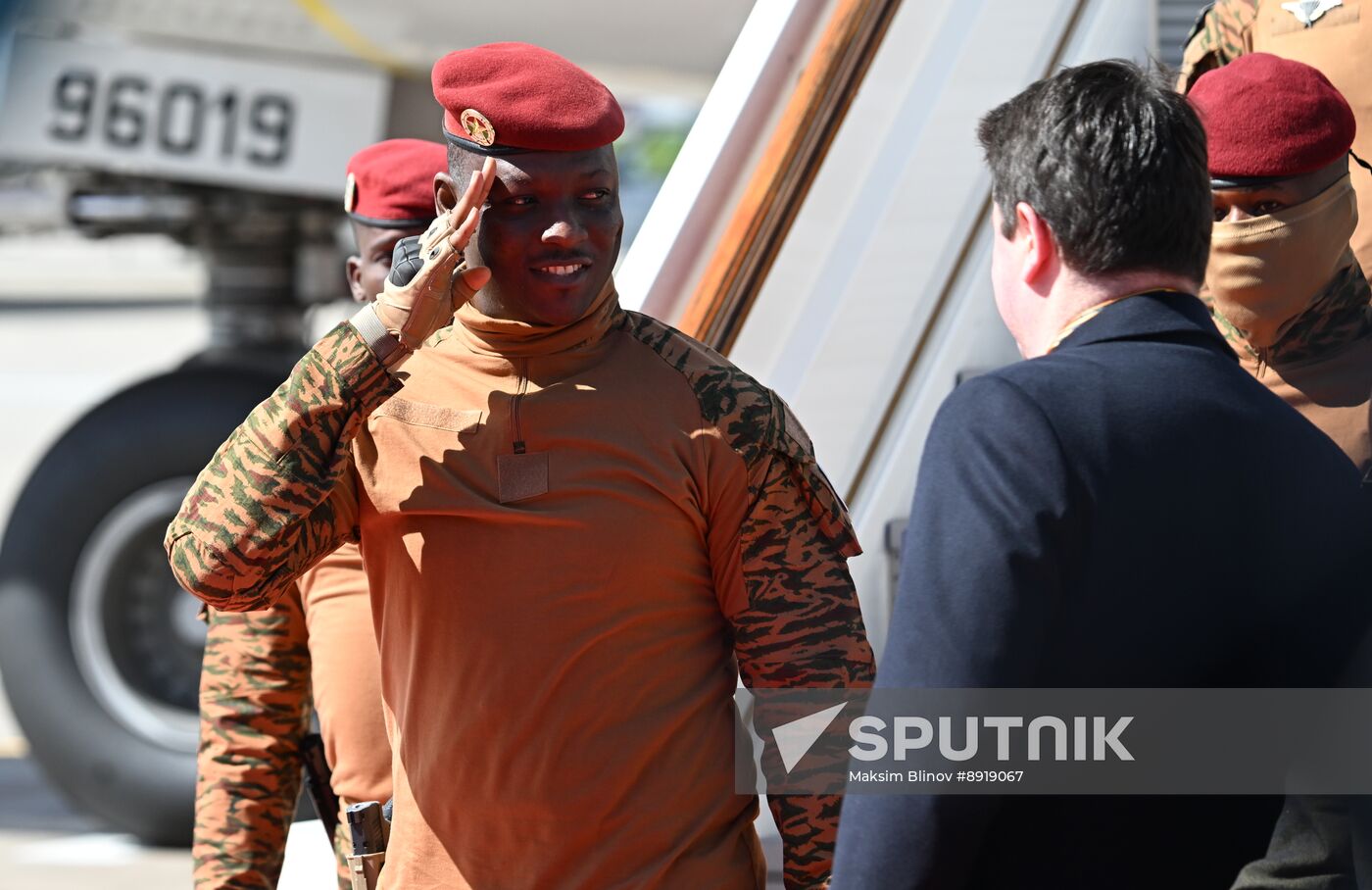 Arrival of President of Burkina Faso Ibrahim Traore in Moscow for 80th anniversary of Victory