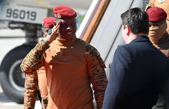 Arrival of President of Burkina Faso Ibrahim Traore in Moscow for 80th anniversary of Victory