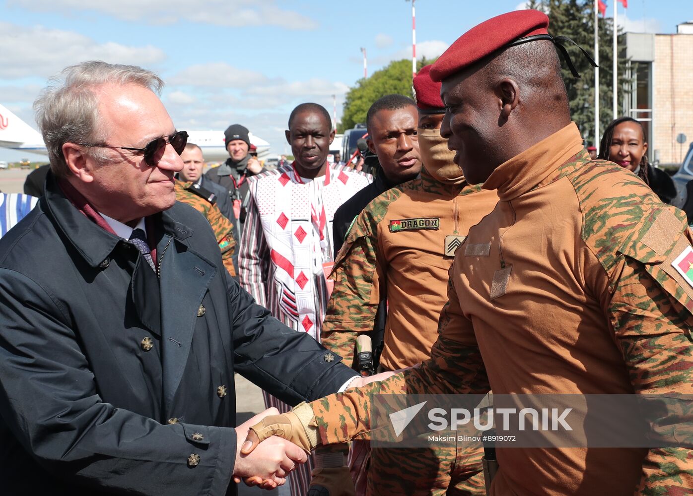 Arrival of President of Burkina Faso Ibrahim Traore in Moscow for 80th anniversary of Victory