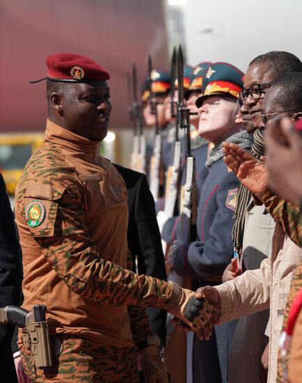 Arrival of President of Burkina Faso Ibrahim Traore in Moscow for 80th anniversary of Victory