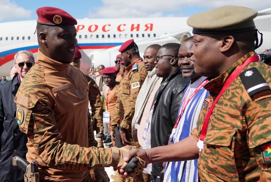 Arrival of President of Burkina Faso Ibrahim Traore in Moscow for 80th anniversary of Victory