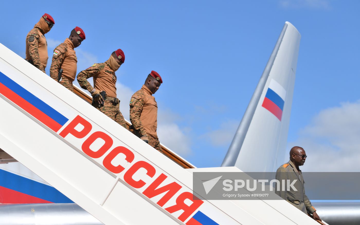 Arrival of President of Burkina Faso Ibrahim Traore in Moscow for 80th anniversary of Victory