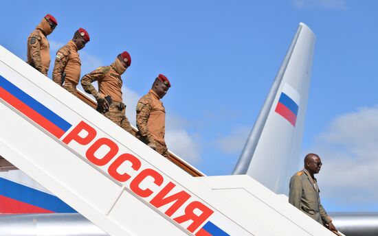 Arrival of President of Burkina Faso Ibrahim Traore in Moscow for 80th anniversary of Victory
