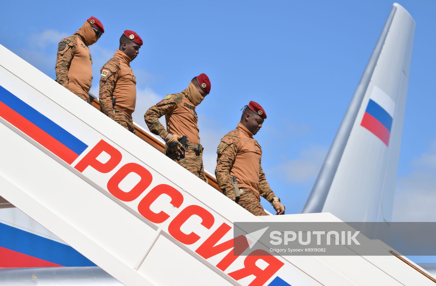 Arrival of President of Burkina Faso Ibrahim Traore in Moscow for 80th anniversary of Victory