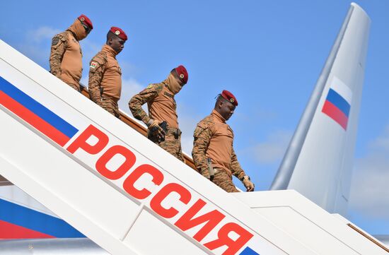 Arrival of President of Burkina Faso Ibrahim Traore in Moscow for 80th anniversary of Victory